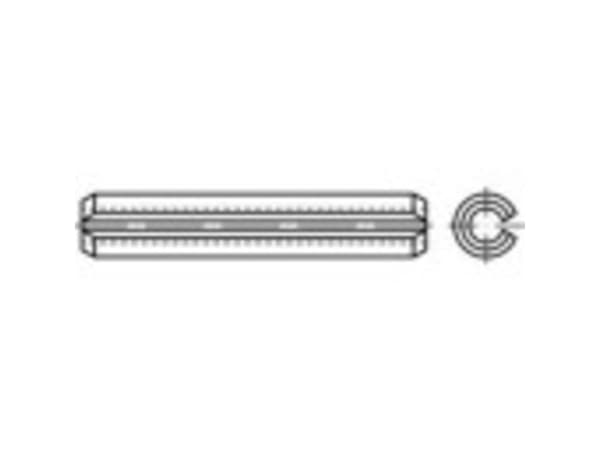 TOOLCRAFT TO-9977763 Rørstifter (Ø x L) 40 mm x 70 mm Fjederstål 5 stk