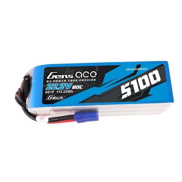 6s  5100mAh - 80C - Gens Ace G-Tech EC5