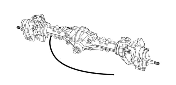 MJX P8HSA Front Axle Complete