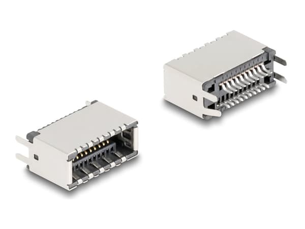Delock - USB-kontakt - 20 pin USB Type E (hunn) Key A til 20 soldering pin - 100 V - 1.25 A