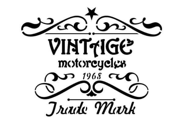 Vallejo Vallejo: Stencils - Vintage Motorcycles Sign