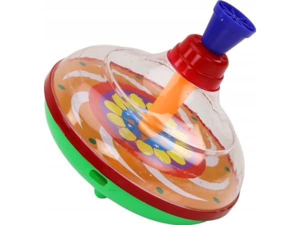 LeanToys snurretopp for barn Tradisjonell spinning 15cm x 14cm 3 mønstre