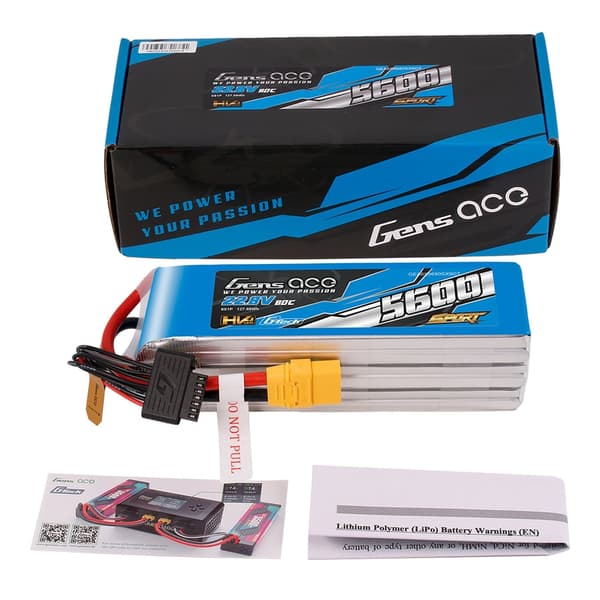 6s  5600mAh - 80C - Gens Ace Sport HV G-Tech XT90