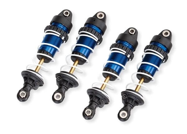 TRX-10765-BLUE Aluminum GTR Shocks (4)
