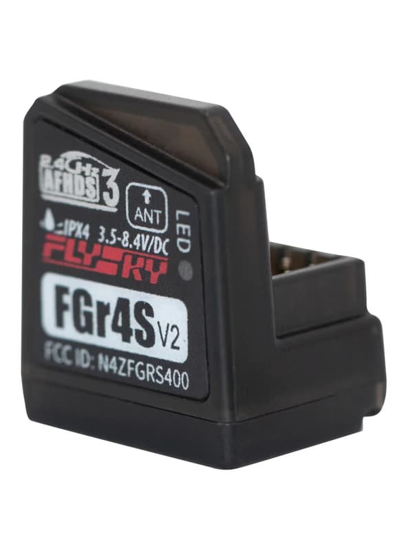 Flysky FGR4S V2 Vastaanotin, Kaksisuuntainen Viestintä, PWM/PPM/IBUS Lähtö,Musta
