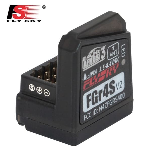 Flysky FGR4S V2 Modtager, 2.4GHz Frekvens, 4 Kanals Understøttelse, Kompakt og Letvægts Design