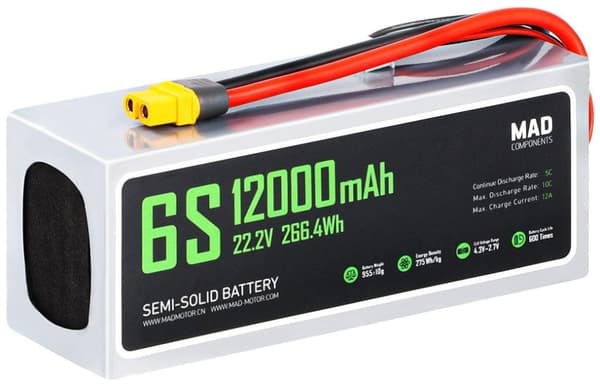 6s 12000mAh -10C - Mad Components XT60