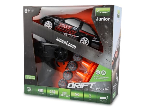 Amewi Drift Sport Car 4WD Musta RTR 1 24 (21108)
