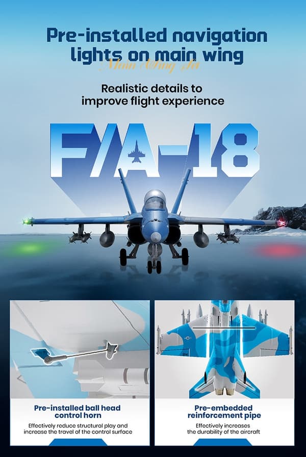 FMS F-18 Hornet 64mm EDF PNP