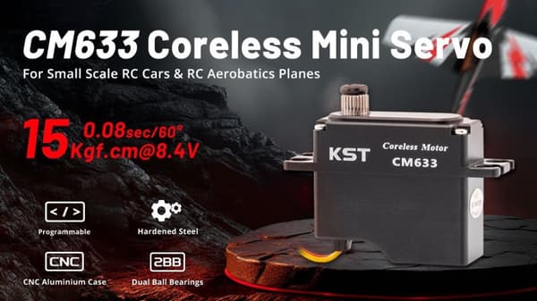 KST CM633 Coreless Mini Servo 15kg/0.08s