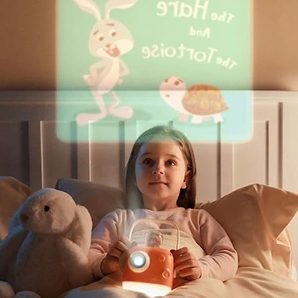Storyprojektor - CGV - ZzzMoon 1.5 Pink, Inbyggt batteri, Inget blått ljus, Nattljusläge