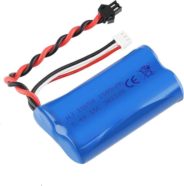 7.4V 1500mAh Lipo Batteri + USB Oplader SM-2P Til RC U12A H101 - Fjernstyret Legetøj Tilbehør Li-Ion Batteri