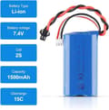 Miniatyrbillede 7 af 7: 7.4V 1500mAh Lipo Batteri + USB Oplader SM-2P Til RC U12A H101 - Fjernstyret Legetøj Tilbehør Li-Ion Batteri