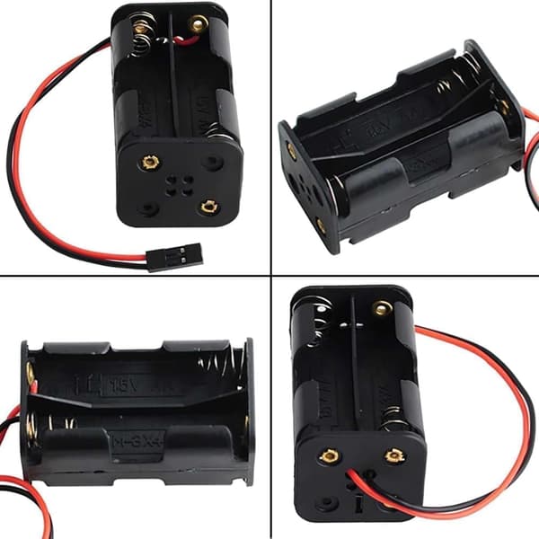 Kit Servo SG90 9g + Micro Servo Tester + 4xAA Hållare JR – Tillbehör till Fjärrstyrda Leksaker Servotestare