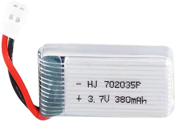 Hubsan 2x 3.7V 380mAh LiPo Batterier + USB för Hubsan X4 Syma X11 – Tillbehör till Fjärrstyrda Leksaker LiPo-batteri