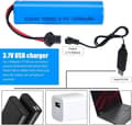 Miniatyrbillede 5 af 8: 4x 3.7V 1200mAh batterier + USB til DE45 DE42 1:14 – Fjern legetøj LiPo batteri tilbehør