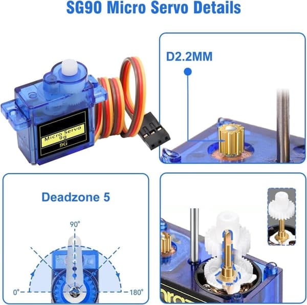 10 delar Micro Servo 9G för RC Flyg Båt Robot – Tillbehör till Fjärrstyrda Leksaker Servomotor