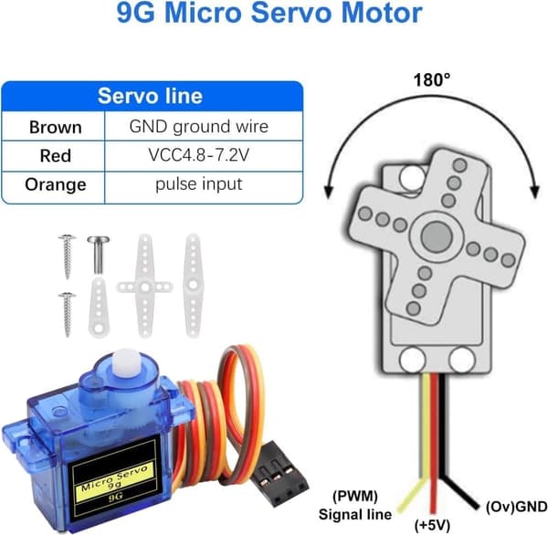 10 delar Micro Servo 9G för RC Flyg Båt Robot – Tillbehör till Fjärrstyrda Leksaker Servomotor