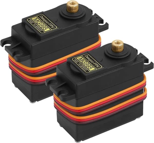 2 stycke MG995 Digital Servo Metall 15kg – Tillbehör till Fjärrstyrda Leksaker Servomotor