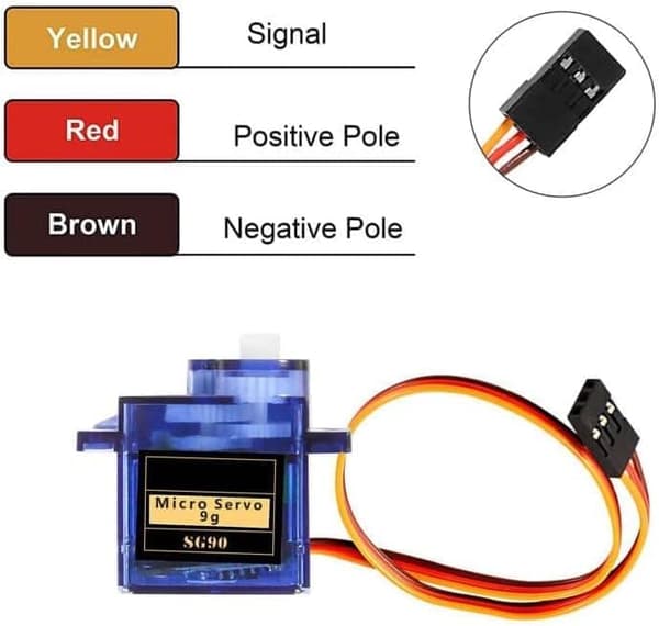 2 delar Micro Servo 9G för RC Flyg Båt Robot – Tillbehör till Fjärrstyrda Leksaker Servomotor