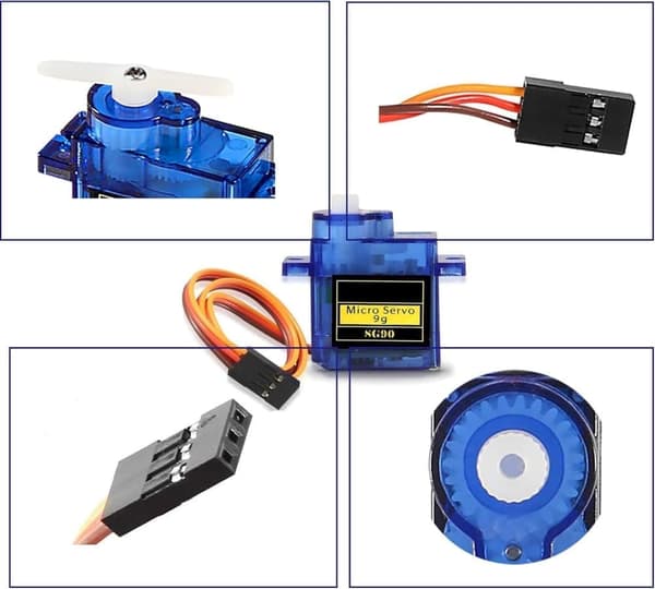 2 delar Micro Servo 9G för RC Flyg Båt Robot – Tillbehör till Fjärrstyrda Leksaker Servomotor