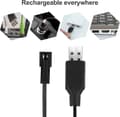 Miniatyrbillede 3 af 6: Yunique 2x USB Oplader 3.7V SM-2P til LiPo / NiMH RC – Tilbehør til Fjernstyret Legetøj Batterioplader