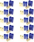 Pikkukuva 1 / 4: 10 paria EC5 banaanitulppia EC5 uros naaras 5mm kultaiset luotitulpat tulpat RC ESC LIPO - Lisävarusteet kauko-ohjattaviin leluihin