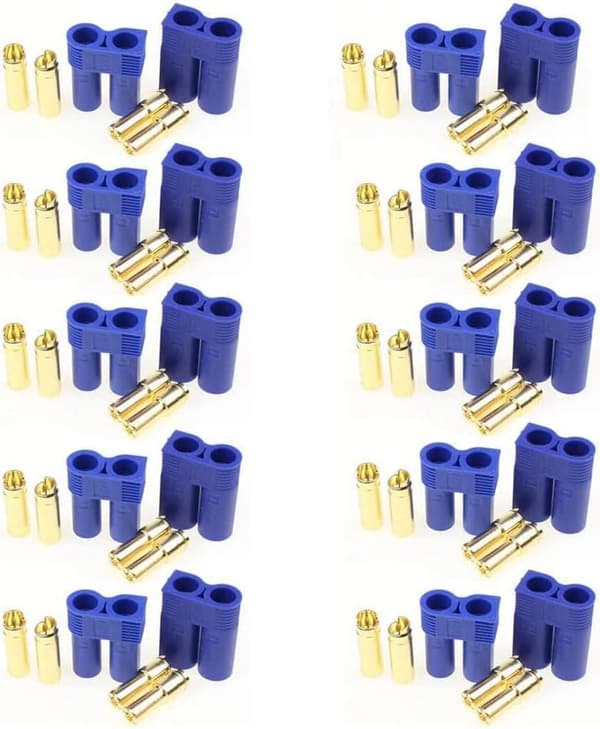 10 paria EC5 banaanitulppia EC5 uros naaras 5mm kultaiset luotitulpat tulpat RC ESC LIPO - Lisävarusteet kauko-ohjattaviin leluihin
