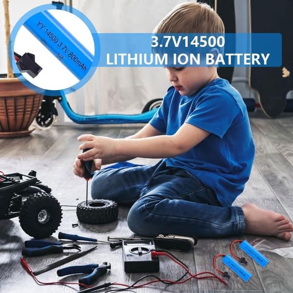 6 stk 3.7V 800mAh LiPo + USB SM-2P til C2 D828 – Fjernbetjening Legetøj Tilbehør LiPo Batteri