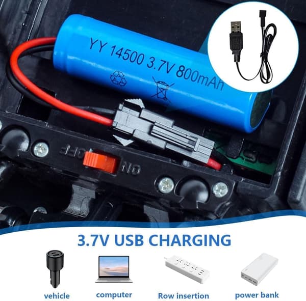 6 stk 3.7V 800mAh LiPo + USB SM-2P til C2 D828 – Fjernbetjening Legetøj Tilbehør LiPo Batteri