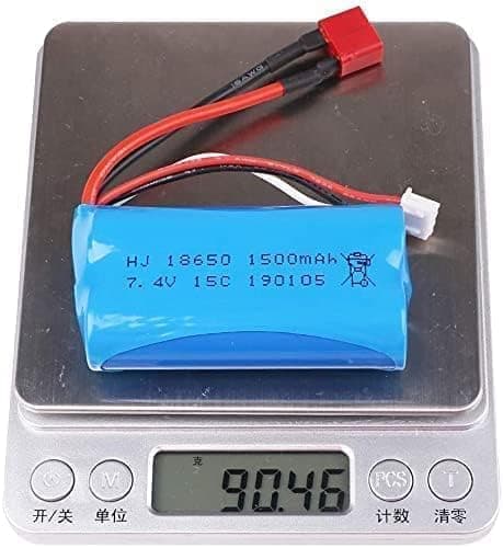 Feiyue 2x 7.4V 1500mAh Li-Ion T-Plug + USB – Fjernbetjening Legetøj Tilbehør Li-Ion Batteri