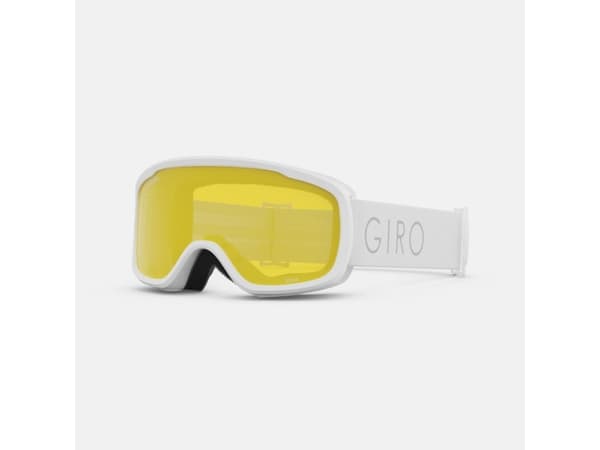 Giro Moxie Flash Goggle, Valkoinen, Naisten, Pyöreä linssi, Polykarbonaatti, Valkoinen, Vaaleanpunainen, Keltainen
