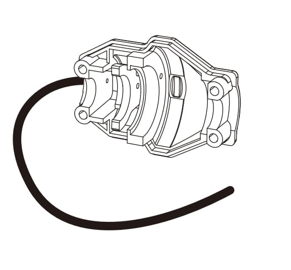 MJX P8HSA07 Axle Housing w/Plug and Pull Cord
