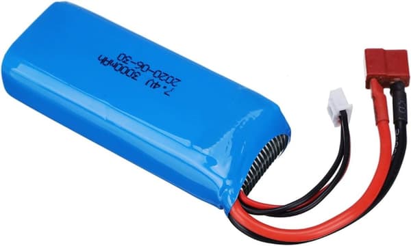 7.4V 3000mAh LiPo Batteri 2S med T-stik - Velegnet til Wltoys 144001 1/14 RC Car - Tilbehør til fjernbetjent legetøj Batterier