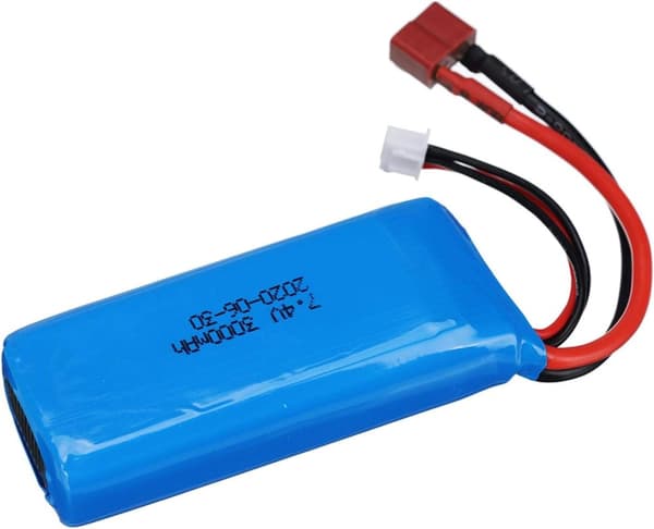 7.4V 3000mAh LiPo Batteri 2S med T-stik - Velegnet til Wltoys 144001 1/14 RC Car - Tilbehør til fjernbetjent legetøj Batterier