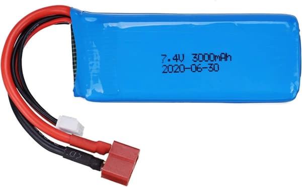 7.4V 3000mAh LiPo Batteri 2S med T-stik - Velegnet til Wltoys 144001 1/14 RC Car - Tilbehør til fjernbetjent legetøj Batterier