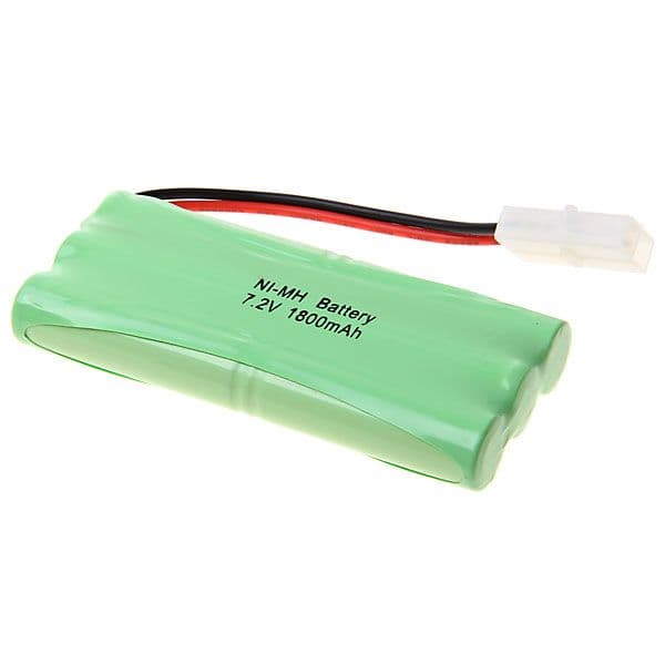 7.2V 1800mAh Ni-MH Batteri 6-cellet AA med Tamiya KET 2P - Velegnet til RC Bil, Båd, Helikopter - Tilbehør til RC Legetøj Batterier