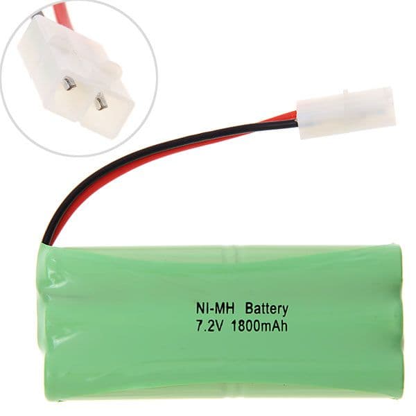 7.2V 1800mAh Ni-MH Batteri 6-cellet AA med Tamiya KET 2P - Velegnet til RC Bil, Båd, Helikopter - Tilbehør til RC Legetøj Batterier