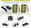 Miniatyrbillede 4 af 6: 2 stk 7.4V 3000mAh 15C Li-ion batterier med JST-2P + 2-i-1 oplader - Velegnet til UDIRC UD1601, UD1602 - Tilbehør til fjernbetjent legetøj batterier