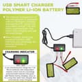 Miniatyrbillede 6 af 6: 2 stk 7.4V 3000mAh 15C Li-ion batterier med JST-2P + 2-i-1 oplader - Velegnet til UDIRC UD1601, UD1602 - Tilbehør til fjernbetjent legetøj batterier