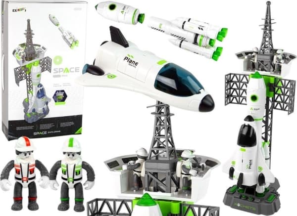 LeanToys Space Station Rocket Space Shuttle Sound Smoke