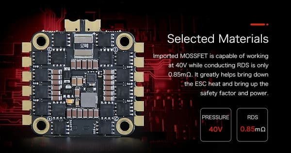 F55A Pro II 4-i-1 ESC med BEC AM32 3-6S