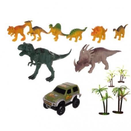 Bil med spår - dinosaurier park tema