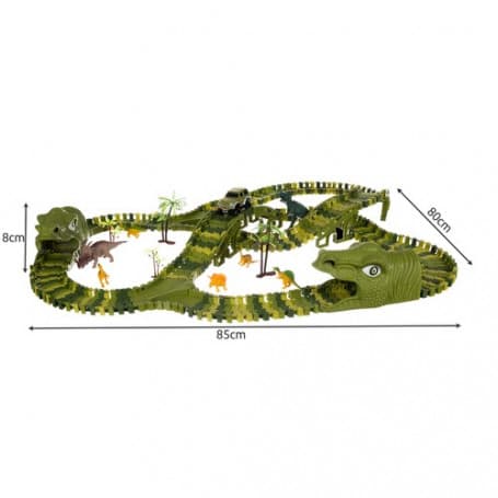 Bil med spår - dinosaurier park tema