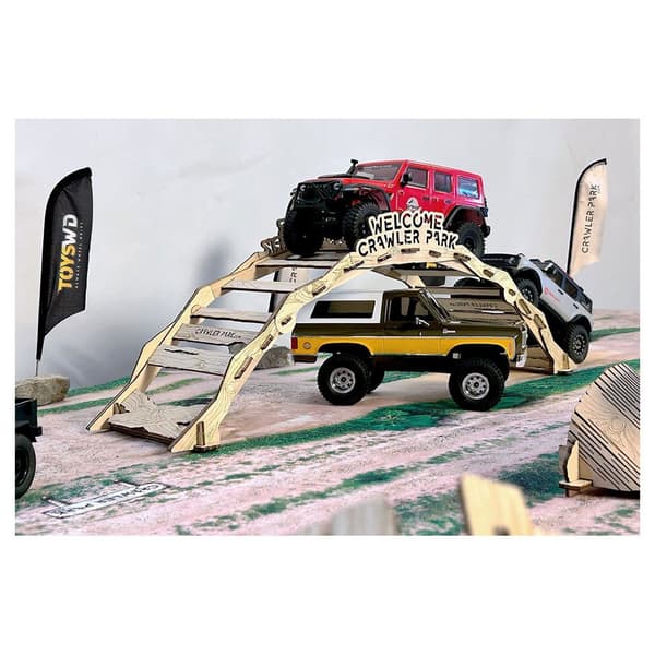 Crawler Park Esteet Rc:lle Home Kit 3 1/24 & 1/18 Kultainen