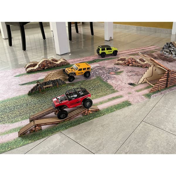 Crawler Park Rc Circuit Tæppe Fjernbetjening 200x70 Cm 1/24 Flerfarvet