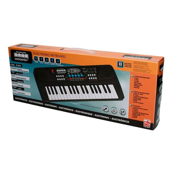 Reig Musicales Elektronisk Orgel 37 43x16x5.40 Cm Med Mikrofon Grav Med Lyd Kabel. 43x16x5.40 Cm Søvfarvet