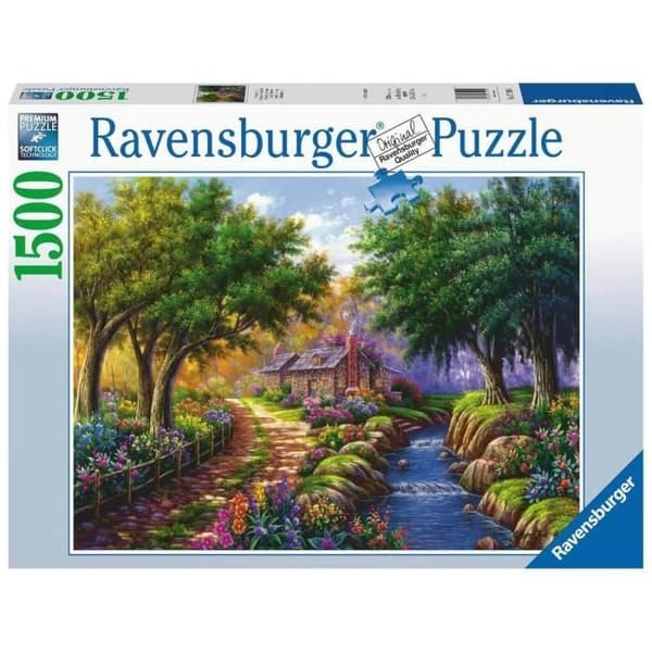 Vuxenpussel 1500 bitar Stuga vid floden - Landskap - 17109 - Ravensburger