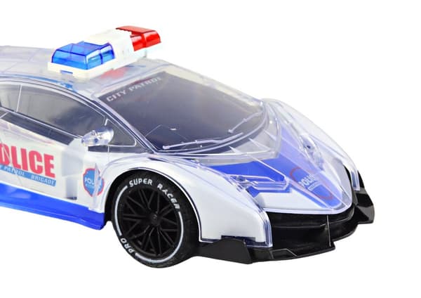 Poliisi urheiluauton kauko-ohjattu RC mittakaava 1:16 valot