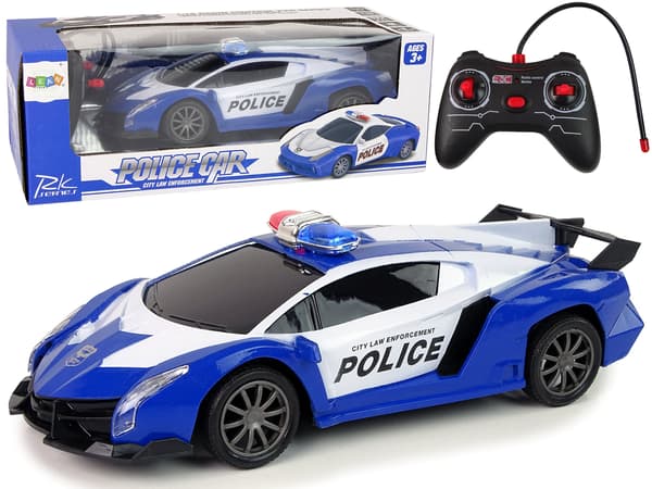 Polis R/C Racing Car Fjärrstyrd Polis + Batteri